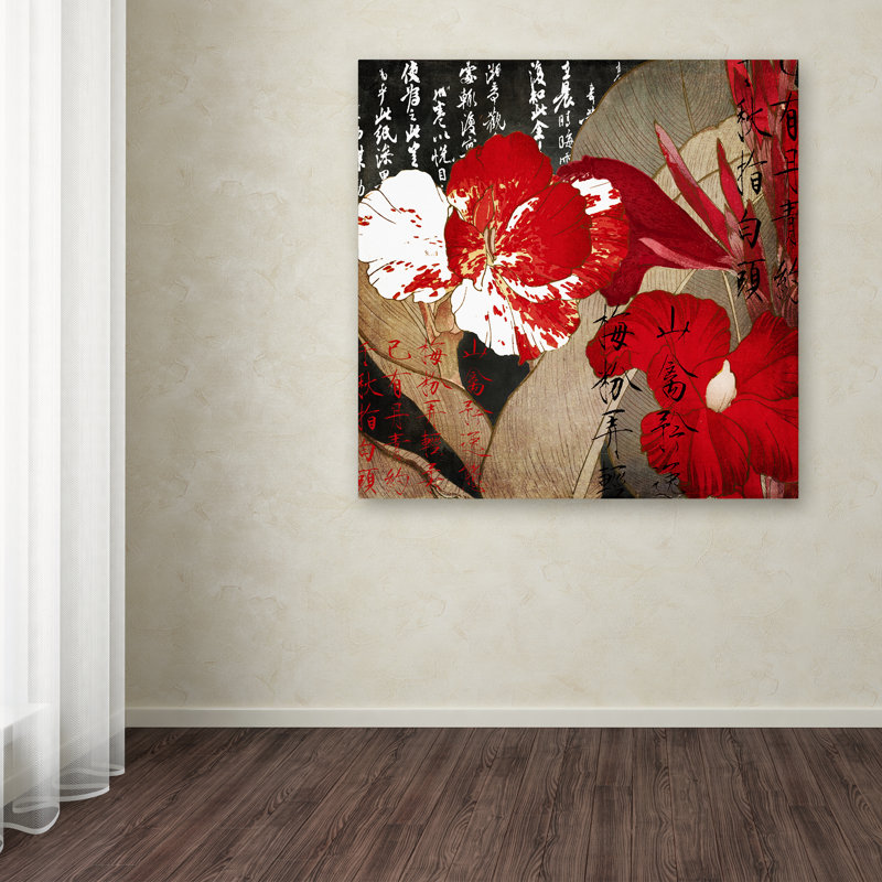 «China Red I» par Jadaya, impression sur toile tendue, H 24 po x l 24 po x P 2 po