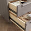 Table de chevet 2 tiroirs Mid-Century avec prises-581823637