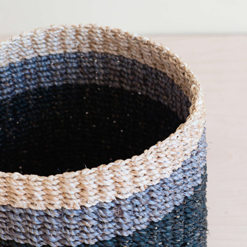Cylinder Tabletop Basket, Black