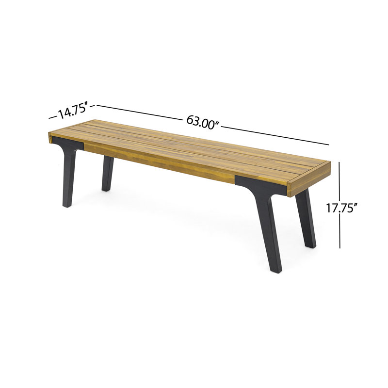 Davonna Manufactured Wood Wood Outdoor Bench