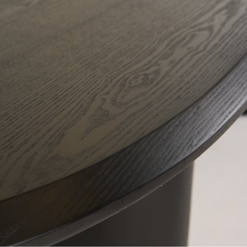 Elise Oval Dining Table, 30" H x 118" L x 47.2" W, Black Ash