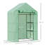 Walk-in Greenhouse 141*72*191 cm Steel 1 Piece Walk-in Greenhouse Green with UV-resistant PE Cover