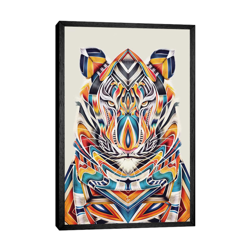 Tygr 1 Piece Wall Art on Canvas, 101.6 cm H x 66.04 cm W, Black Framed Canvas