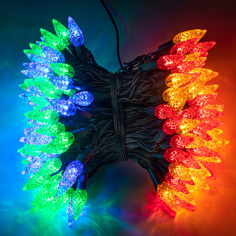 Guirlande de 66 lumières DEL C6, Multi-couleur