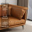 Orange Genuine Leather Standard Sofa cushion Loveseat-102458320