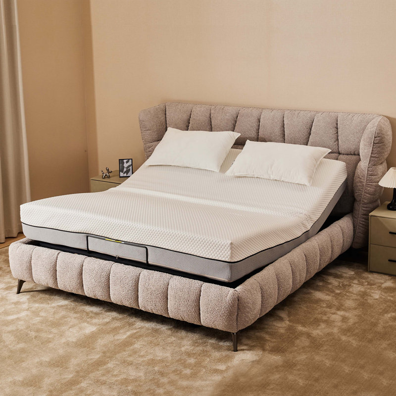 Base de lit réglable avec tête et pied inclinables, moteur silencieux, zéro gravité, Très grand lit