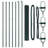  Welded Wire Fence With 7 Posts Green 1.2X10 M Steel