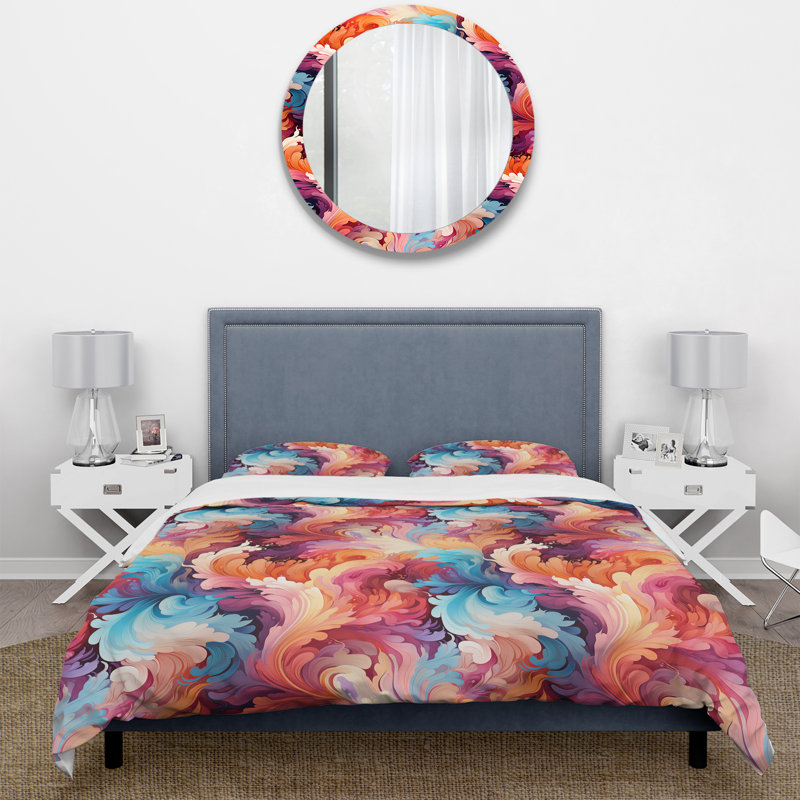 Literie à motif cachemire artistique II, Housse de couette pour très grand lit et 2 très