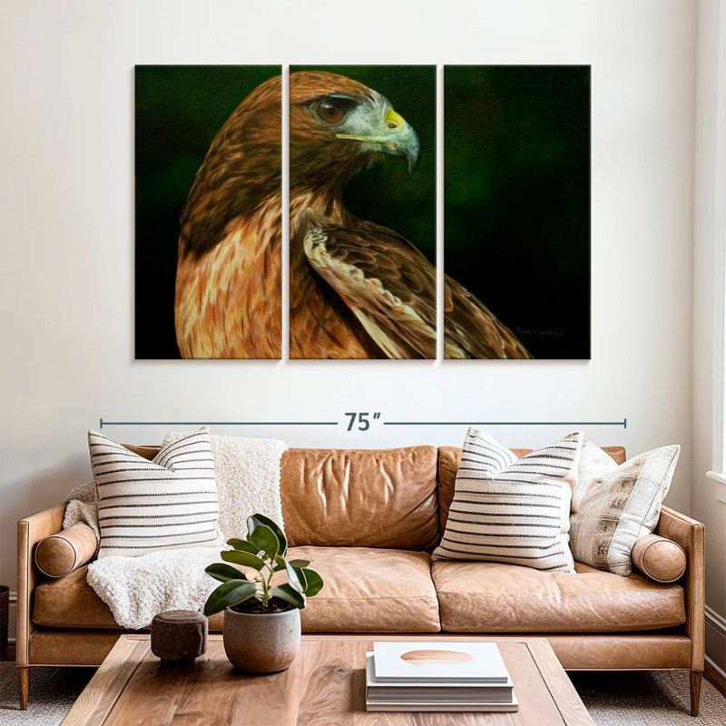 Brampt Red Tail Hawk, 42" H x 65" W
