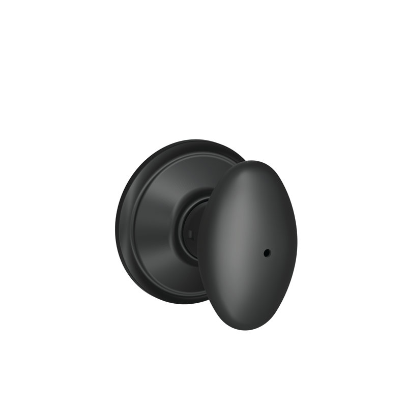 Siena Bed and Bath Lock Knob, Matte Black