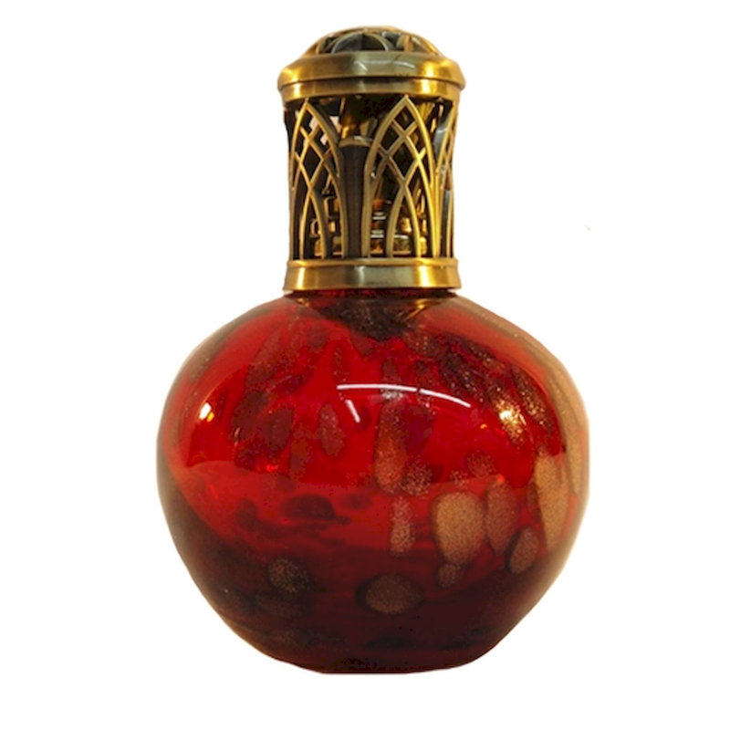 Lampe fantaisie en verre Adiya, rouge
