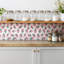 Self Adhesive Vinyl Splashback Tiles Sticker Peel Stick set 9 pieces 30x30 cm Pink strawberries