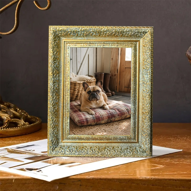 Cadre photo mural 11 pièces x 11 "or antique 11" pour mémoire de voyage, Antique Gold, 1, 11" W x 14" H