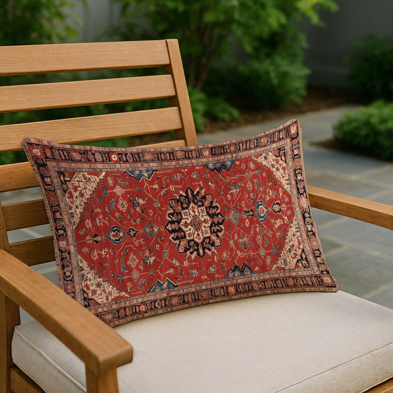 Coussin décoratif d'intérieur et d'extérieur Overdyed, Rectangulaire H 25 po x l 18 po, Brun oriental 10
