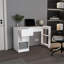 Bureau à un tiroir de 47 po de largeur, quatre tablettes, bureau personnel, salon, blanc-1449601973