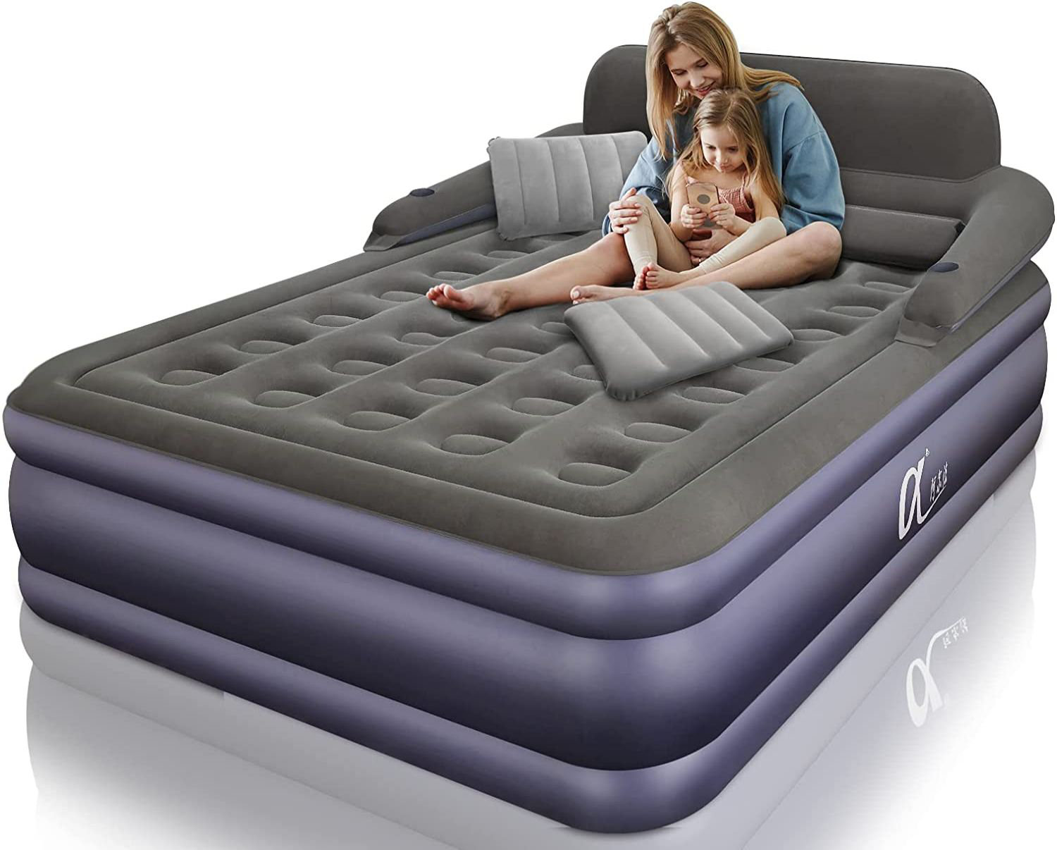 SereneLife Matelas surélevé de 8 po avec lit gonflable électrique gonflable  automatique à pompe durable et flocage moelleux et Commentaires - Wayfair  Canada