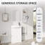 Meuble-lavabo simple autoportant de 23 po avec plateau en céramique-924169452