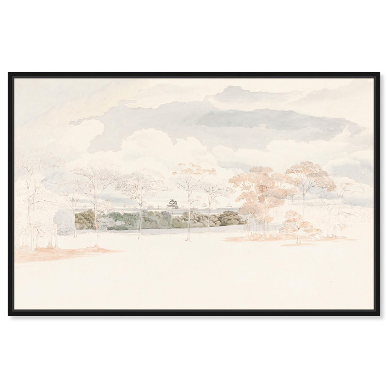 «Henham Park», toile classique par Art Remedy, H 11 po x l 16 po, Cadre noir