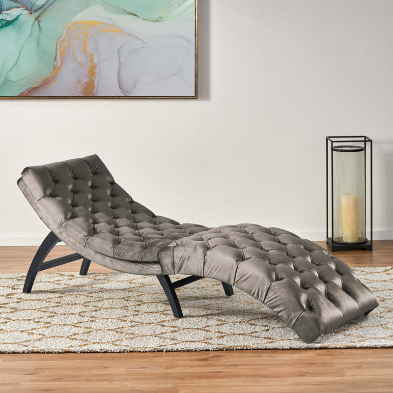 Chaise longue sans accoudoirs Rojo, Gris
