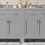 Ensemble de meuble-lavabo moderne 60 po avec lavabos doubles (séparés), lavabos doubles en céramique, tablette réglable, portes à fermeture en douceur et tiroir rabattable - Solution de salle de bain moderne pour salles de bain spacieuses, meuble-lavabo-188836259