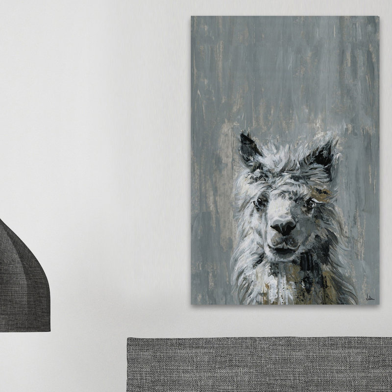 «Bonjour Llama II», reproduction sur toile tendue, H 12 po x l 8 po x P 1,5 po
