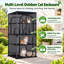 Catio extérieur 61,5 po H 4 niveaux avec 5 portes d'accès, plateformes et toit imperméable