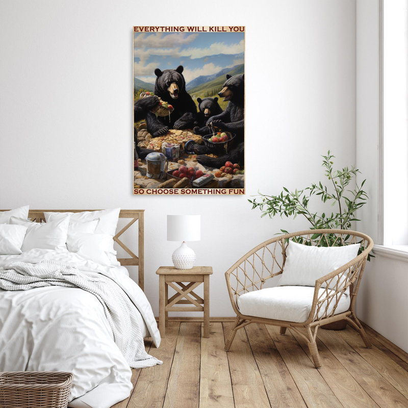 «Black Bear So Choisissez Quelque chose» - 1 pièce, H 36 po x l 24 po x P 1,25 po