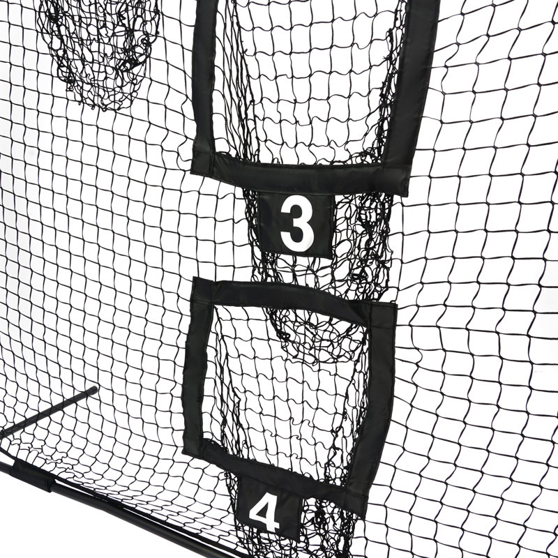 7*7Ft Football Trainer Throwing Net, Red