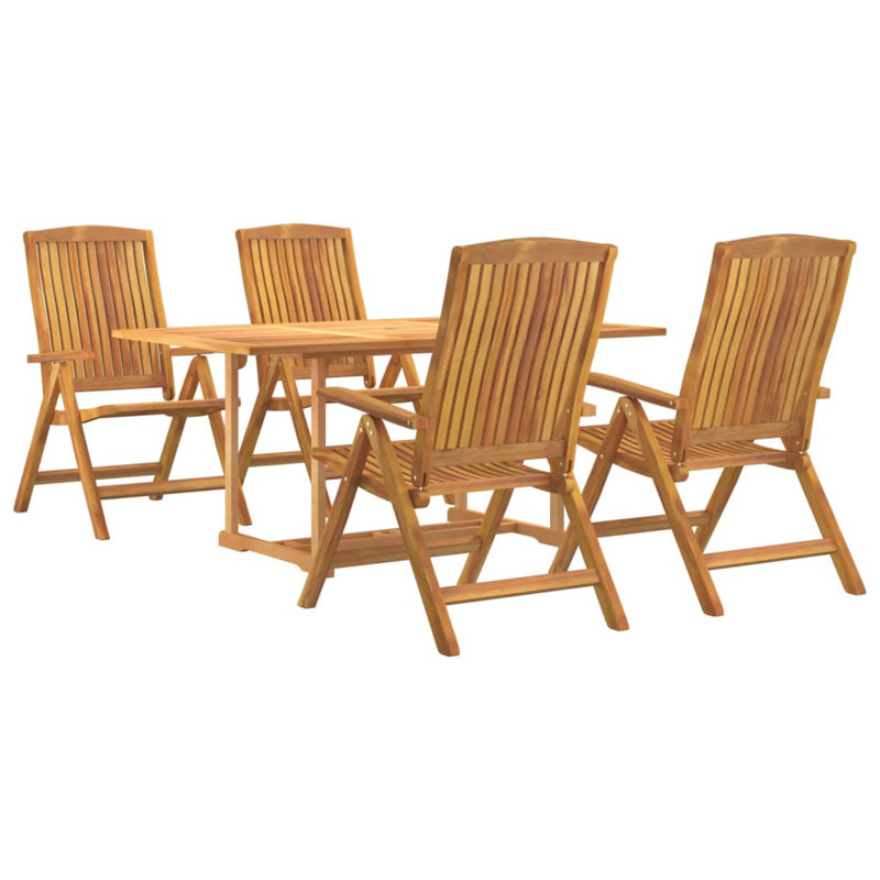 Bronty 4 - Person Wood Patio Dining Set with Rectangular Table