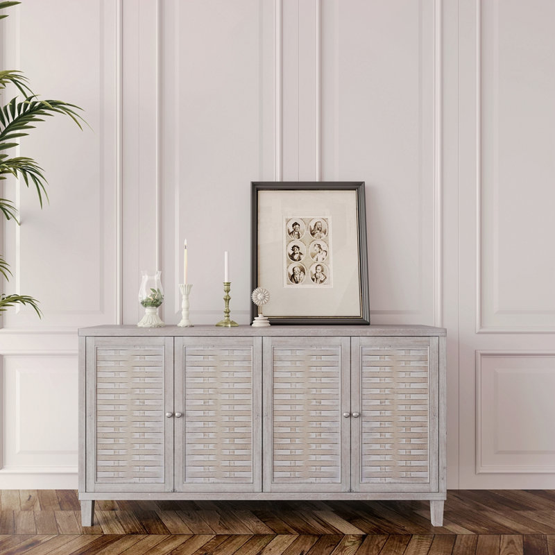 Armoire en bois polyvalente à 4 portes pour toutes les pièces, rehaussant le rangement et le style