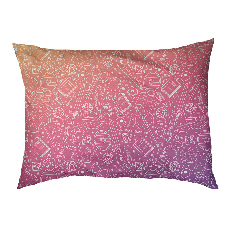 Coussin Byrge, Grand (l 42,5 po x P 32,5 po x H 14 po), Pastel dégradé