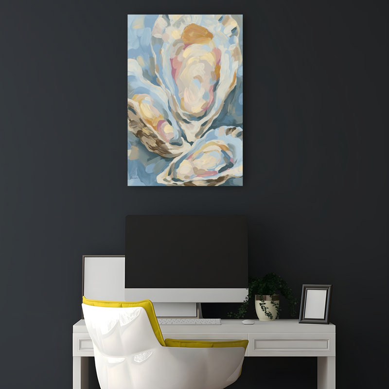 «Mosaic Oysters I Coastal», reproduction d'art mural, 18" H x 12" W