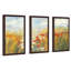Coquelicots et larkspur - Peinture encadrée 3 pièces-1263185379