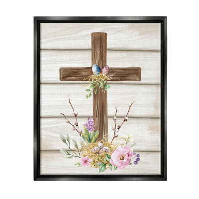 Spirituelle, croix de printemps, fleurs printanières