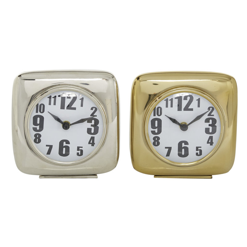 Ensemble d'horloges décoratives multicolores en aluminium et métal