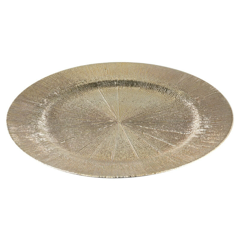 Kira Solid Colour Charger, Gold