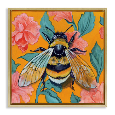 Cadre flottant Bumble Bee & Flower, design par Kate Jarvik Birch