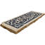 4.5" x 11.75" Marble Decorative Accent Tile in Black/Ivory/Tan