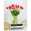 Real Touch Artificial Tulips In Glass Vase By -1915121175