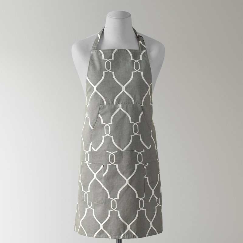 Printed Cotton Kitchen Apron for Women with Pockets Adjustable Unisex