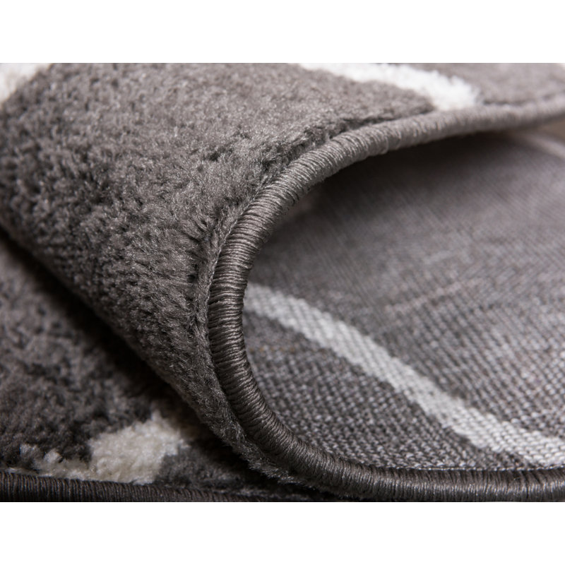 Tapis gris foncé Lllan, Rectangle 4 pi 1 po x 6 pi 1 po