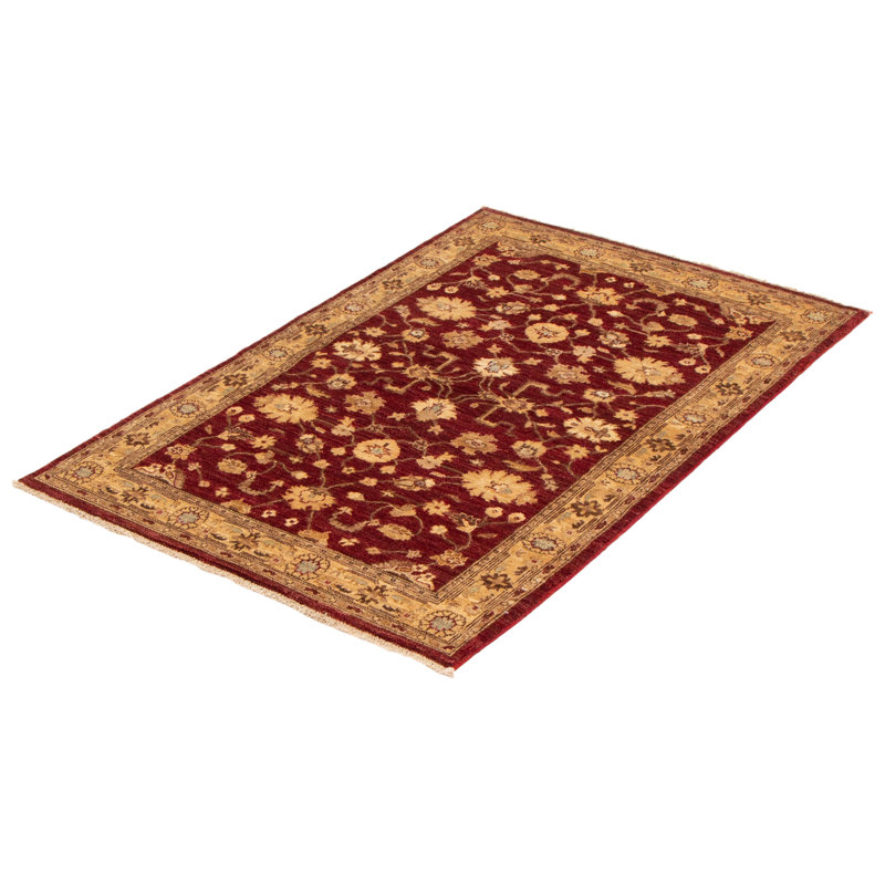 Tapis rouge foncé Chobi Finest 4 pi 1 po x 6 pi 0 po