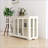 Sideboard, Modern White Kitchen Storage with Sliding Glass Doors | E1 Grade MDF | UV Finish