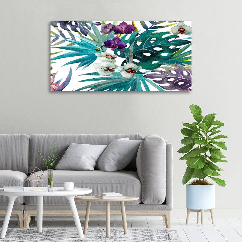 Tropical Flowers - Wrapped Canvas Print