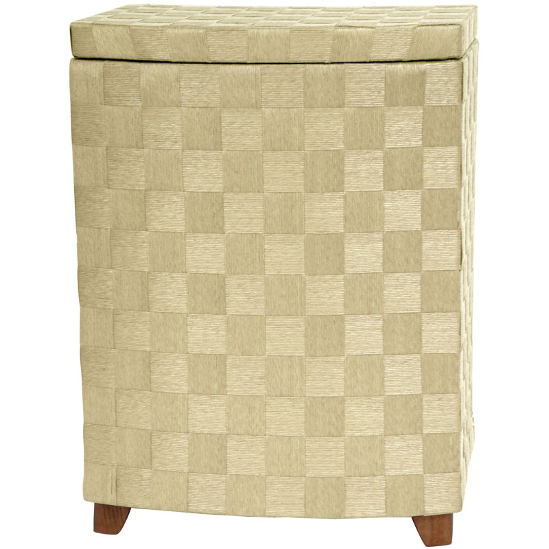 Wicker Laundry Hamper, Large (27.5"H x 19.75"W x 15"D), White