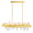 39'' Modern Satin Gold LED Rectangular Chandelier for Kitchen Island, Dining Room, or Bar – Integrated LED-2110281852