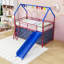 Lit mezzanine simple avec glissade et accessoires ludiques-384594872