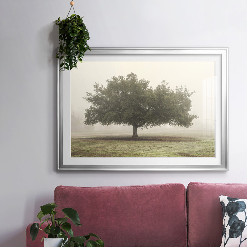 Arbres dans le brouillard II, Argent, H 15 po x l 21 po x P 1,5 po