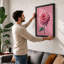 Pink Gerbera Bloom Botanical - Print-337970464-337970470