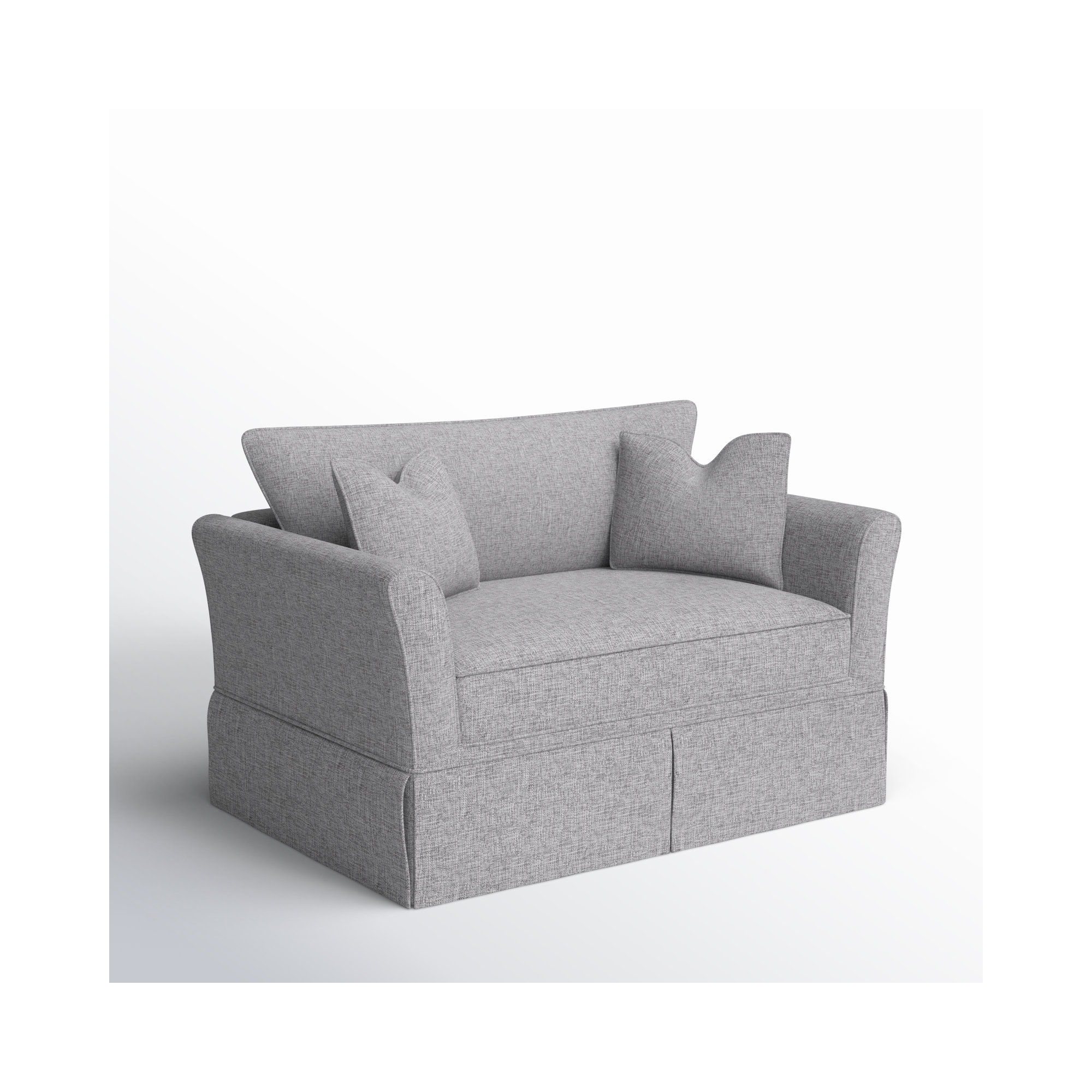 Shelby Upholstered Chair And A Half, Macarena Light Gray Canvas